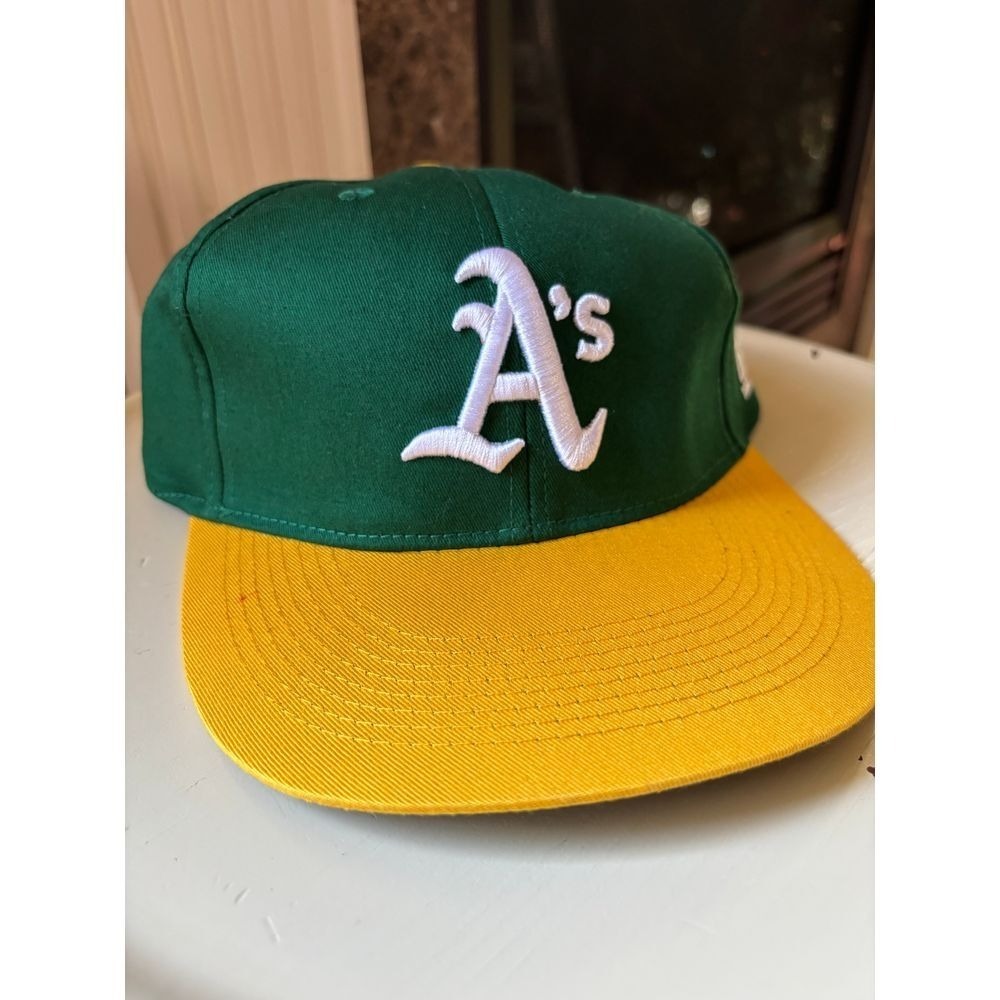 New Oakland A's Baseball Adjustable Hat Green‎ and Yellow